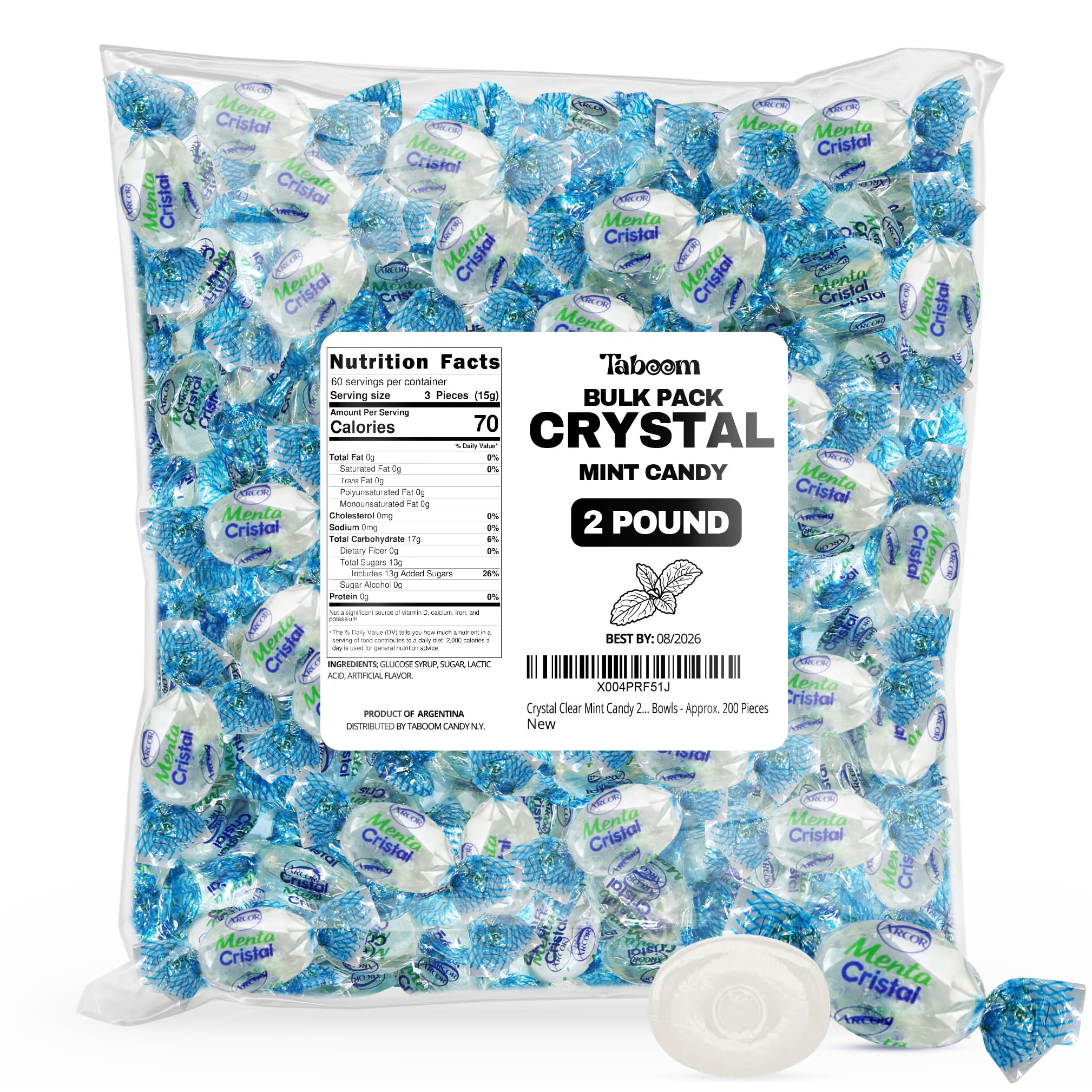Amazon.com : Crystal Mint Candy 2 Pound Bulk Pack Holiday Candies