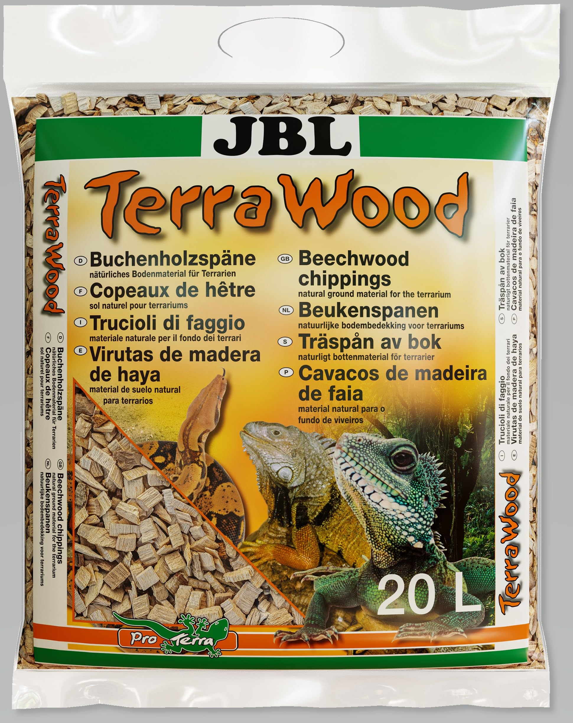Jbl Terrawood 71060 Substrate For Dry And Semi-Dry Terrariums Beech Wood Chips 20 L
