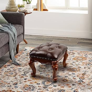Amazon.com: GHBRHBJ Leather Foot Stool,Vintage Footstools