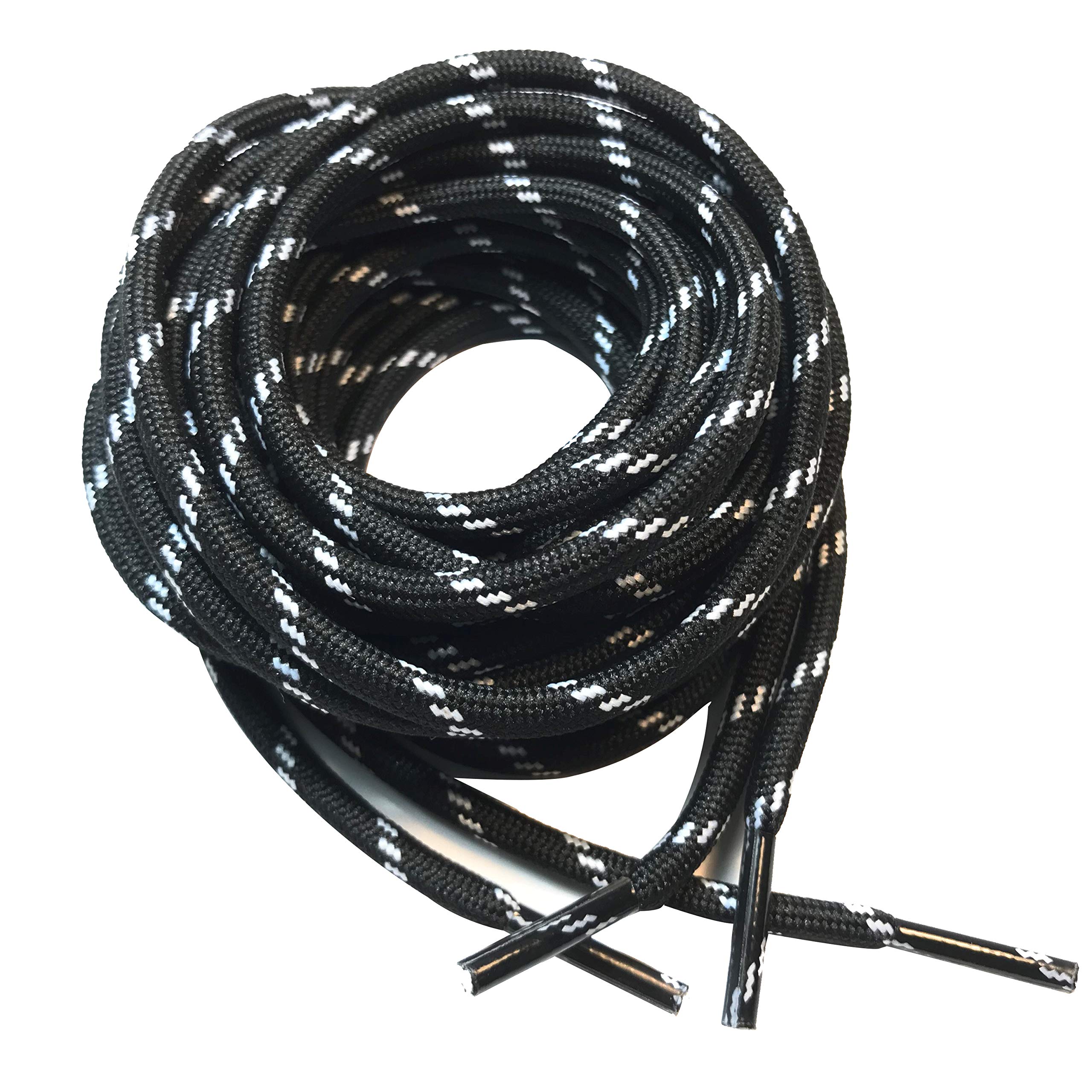 B&Q3 Pairs Heavy Duty Round Boot Laces Shoelaces for Hiking Walking Construction Safety Work Boots Shoes