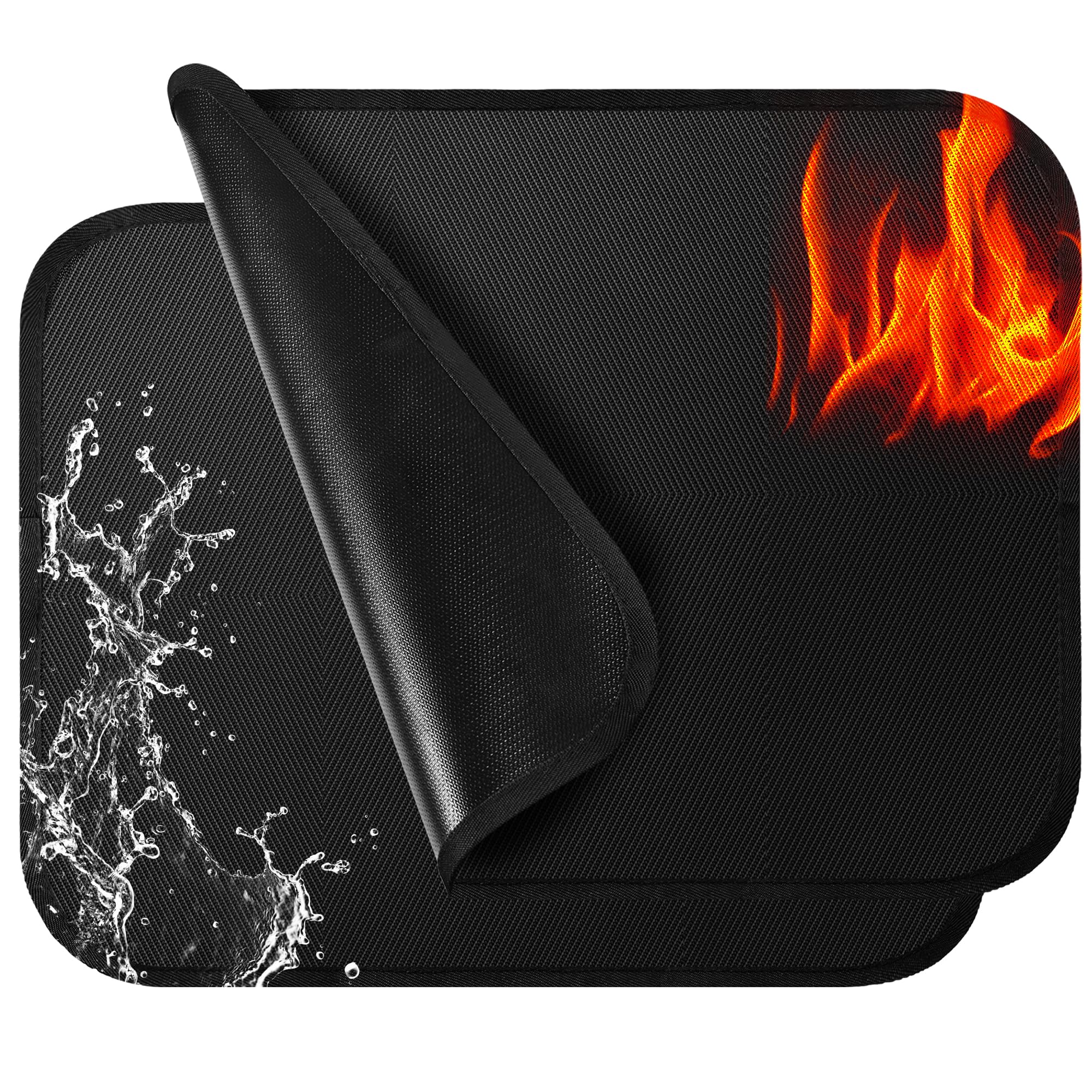 BAVATEE 2 Stück Feuerfeste Unterlage, Silikonmatte Küche für Heißluftfritteusen, 40 x 60 cm Hitzebeständige Unterlage, Hitzeschutzmatte Geeignet für Unterlage Kaffeemaschine， Mikrowellen und Toaster