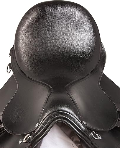 Miniatura 8 de Kit de inicio de silla de montar a caballo inglesa de cuero negro de alta calidad multiusos 15 16 17 18