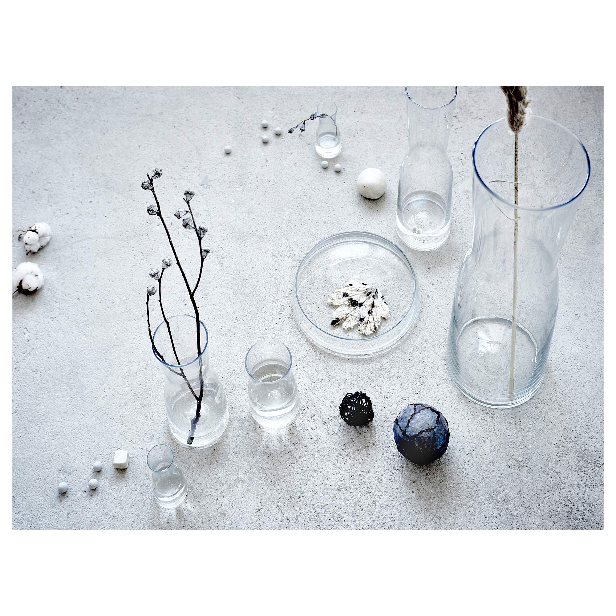 IKEA Vaso TIDVATTEN, 17 cm, Vetro Trasparente