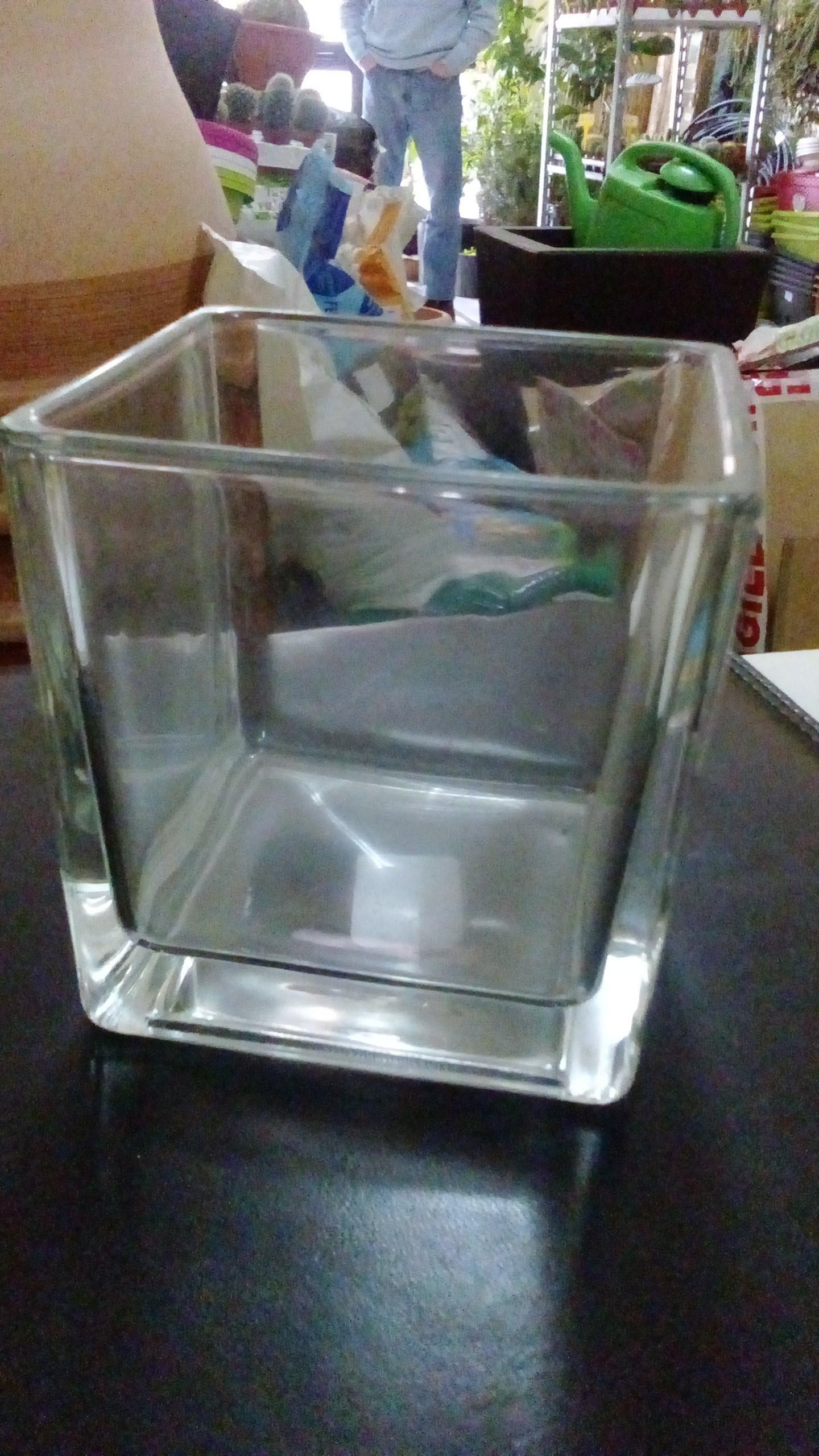 Glass vase square pack of 2 pieces CM.9X9X9X9 MONDONATURA SRL