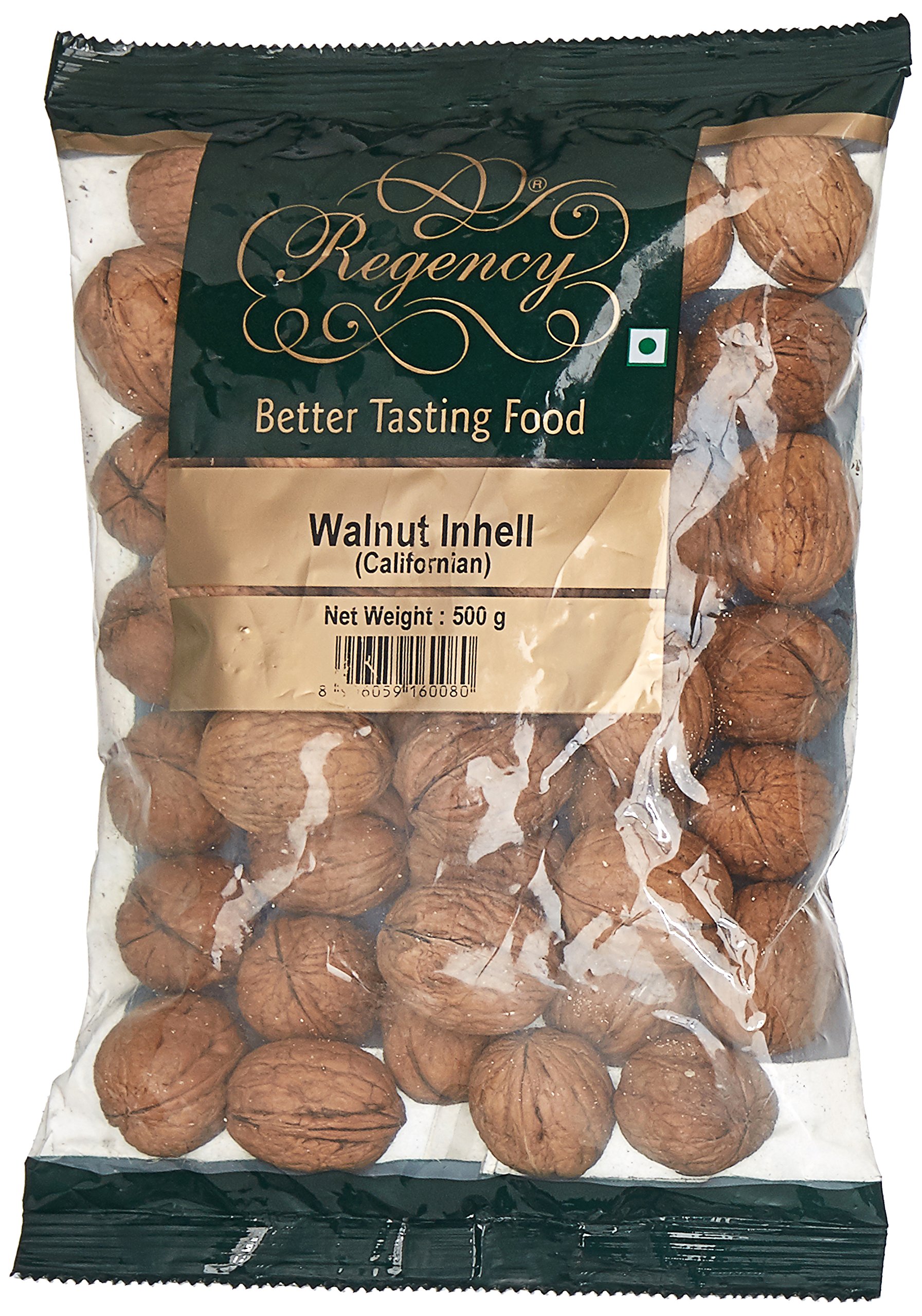 Regency Walnut Inshell, 500g Organic Walnuts In-Shell | 100% Pure Organic and Gluten Free Walnuts | Rich in Omega3 Fatty Acid, Proteins, Nutrients, Fiber & Vitamins