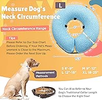 Vista 2 de Big Ant Collar inflable protector para perros y gatos, cono suave para perros después de la cirugía, collar de dona para cuello de perro, collar