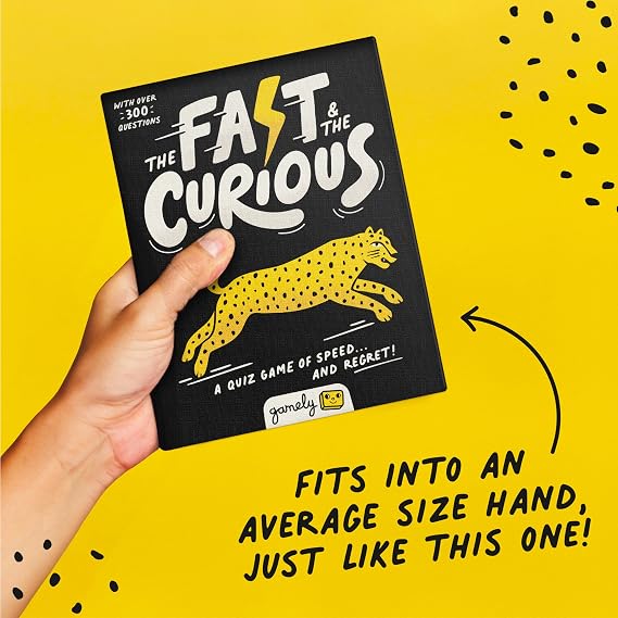 The Fast & The Curious | The brilliant quiz game of speed & regret | A family friendly party game for teens & adults | 3+ players | age 12+
