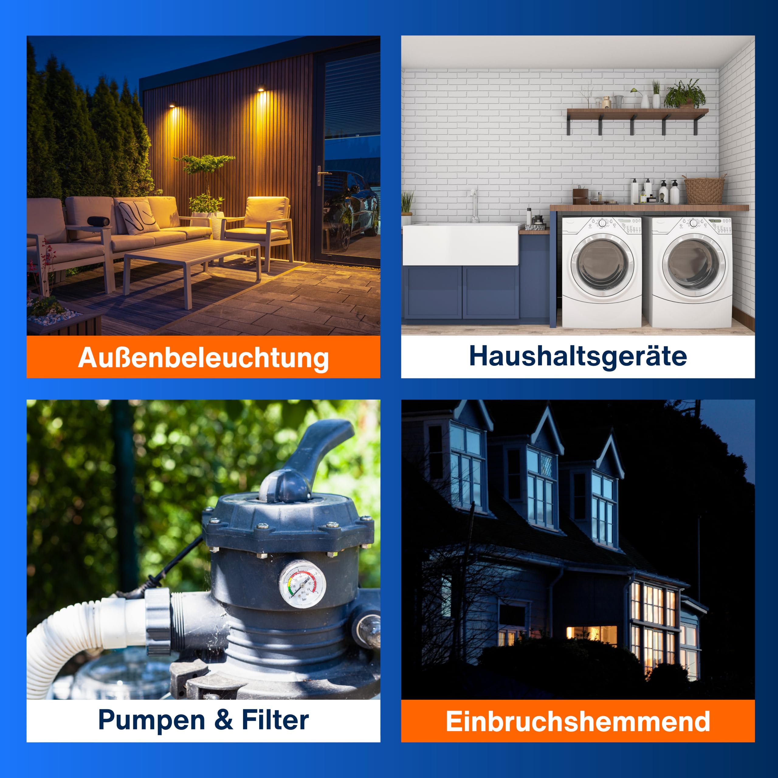 REV Zeitschaltuhr digital - Unterputz Wochenzeitschaltuhr für den Innenbereich mit Aus-/Wechselschalter, weiß