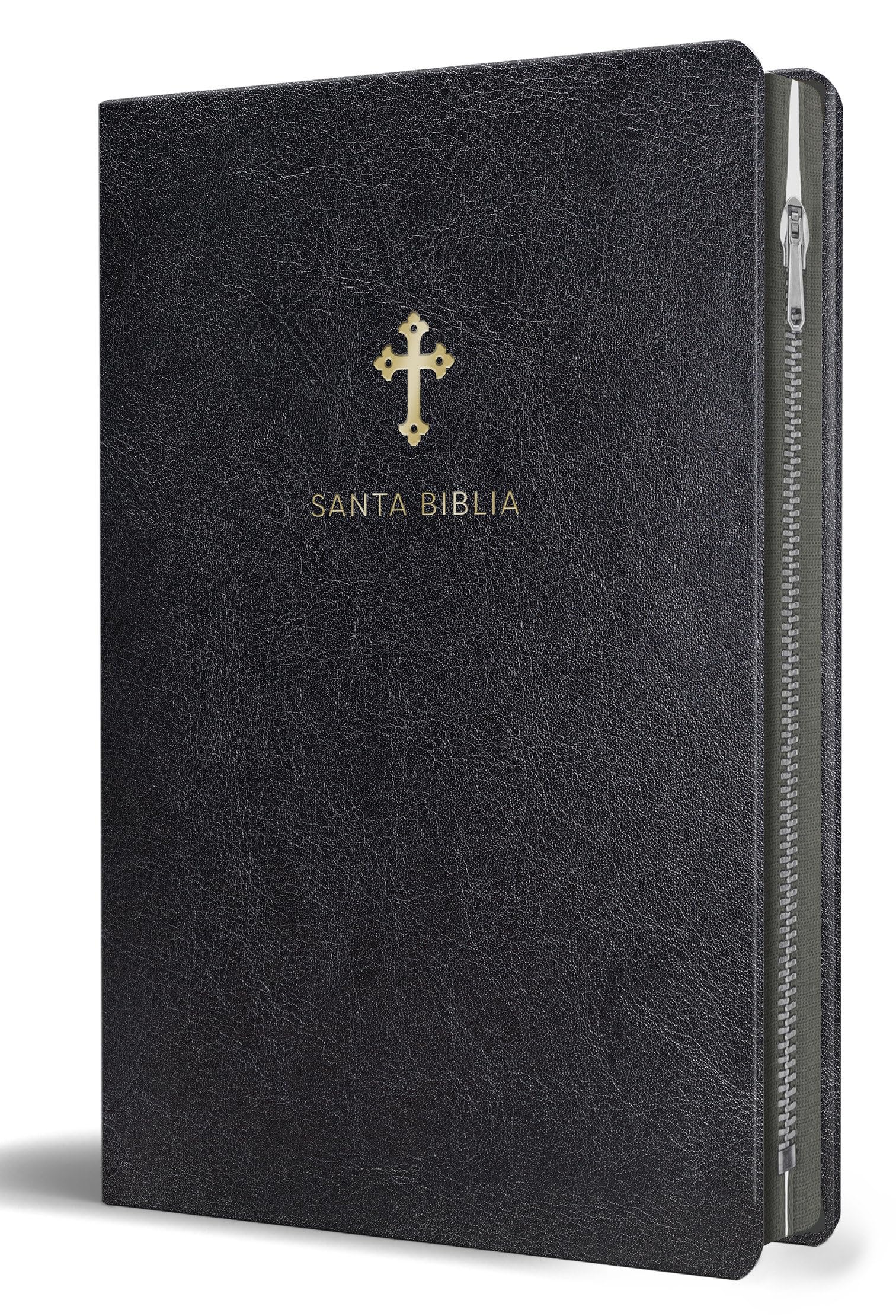 Biblia Reina Valera 1960 Tamaño grande, letra grande piel negra con cremallera / Spanish Holy Bible RVR 1960 Large Size Large Print Black Leather with ... 1960, Negro, Símil Piel, Con Cremallera