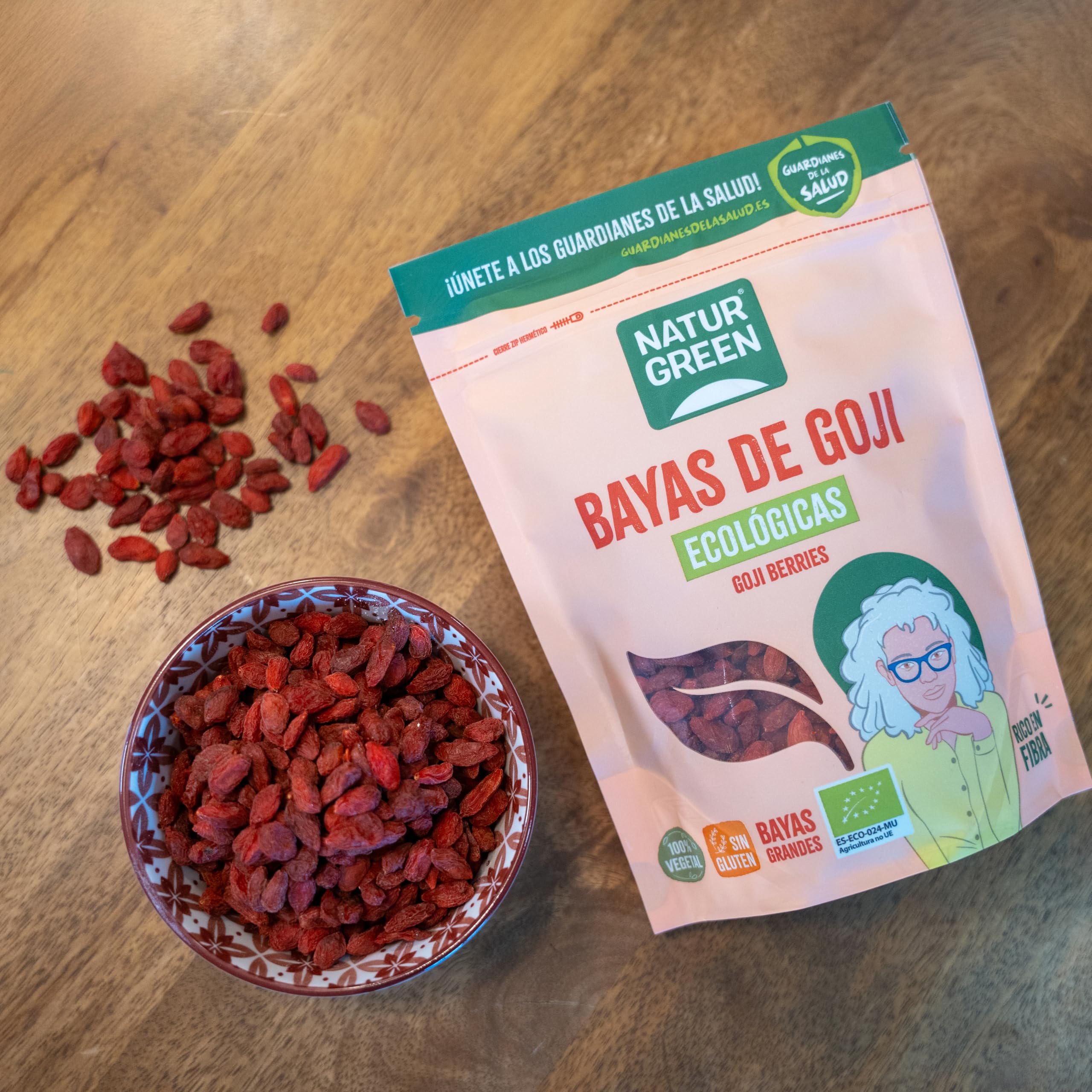 NaturGreen Bayas de Goji Deshidratadas, 200g (Bio)