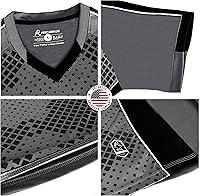 Vista 59 de Camiseta deportiva SOL Athletic para hombre, refrescante, transpirable, cómoda Dorado/Negro