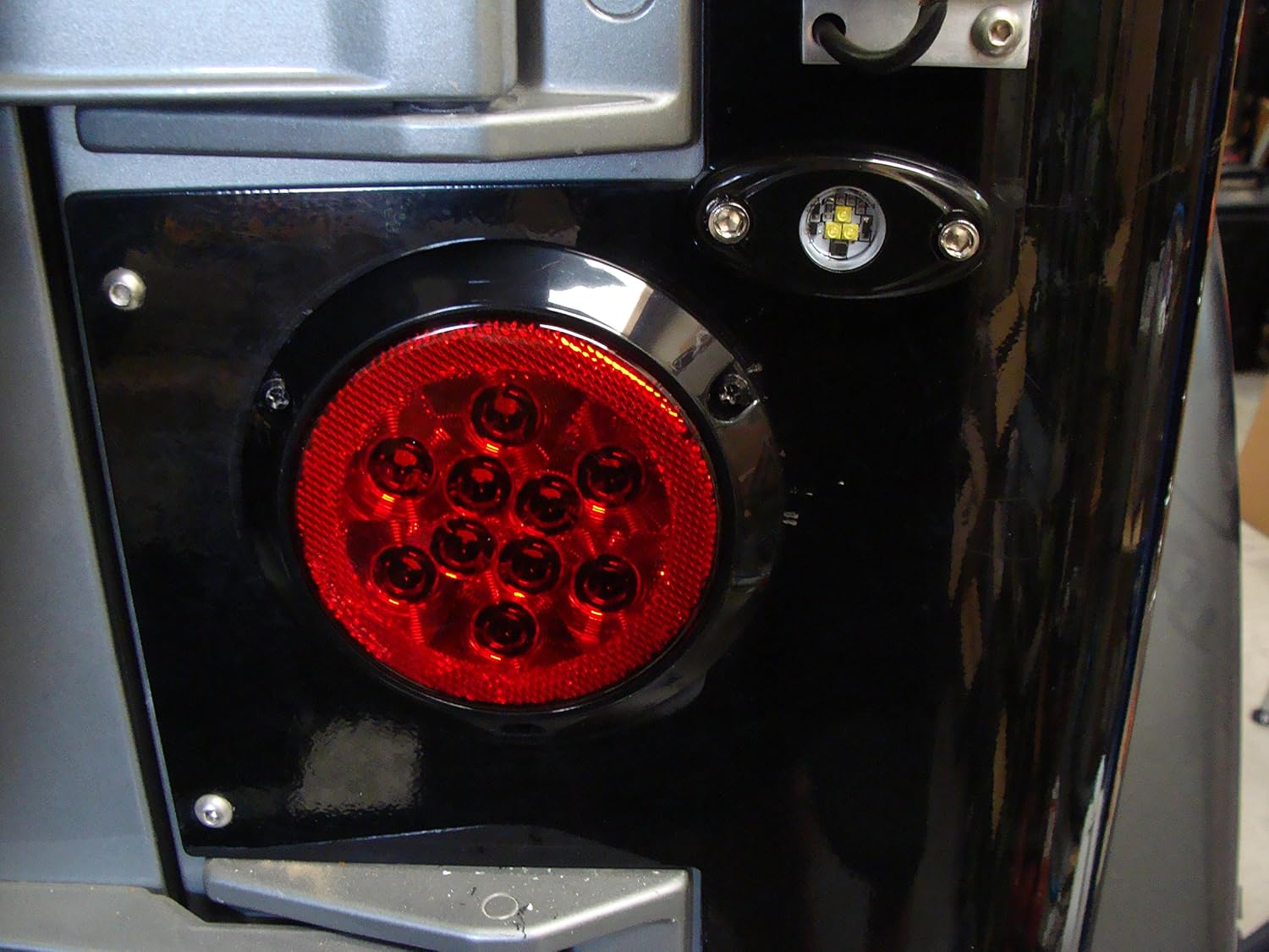GCD (2)- 4" TJ Wrangler RED LED SURFACE MOUNT TAIL LIGHTS INCLUDES 2 BACKUP LIGHTS