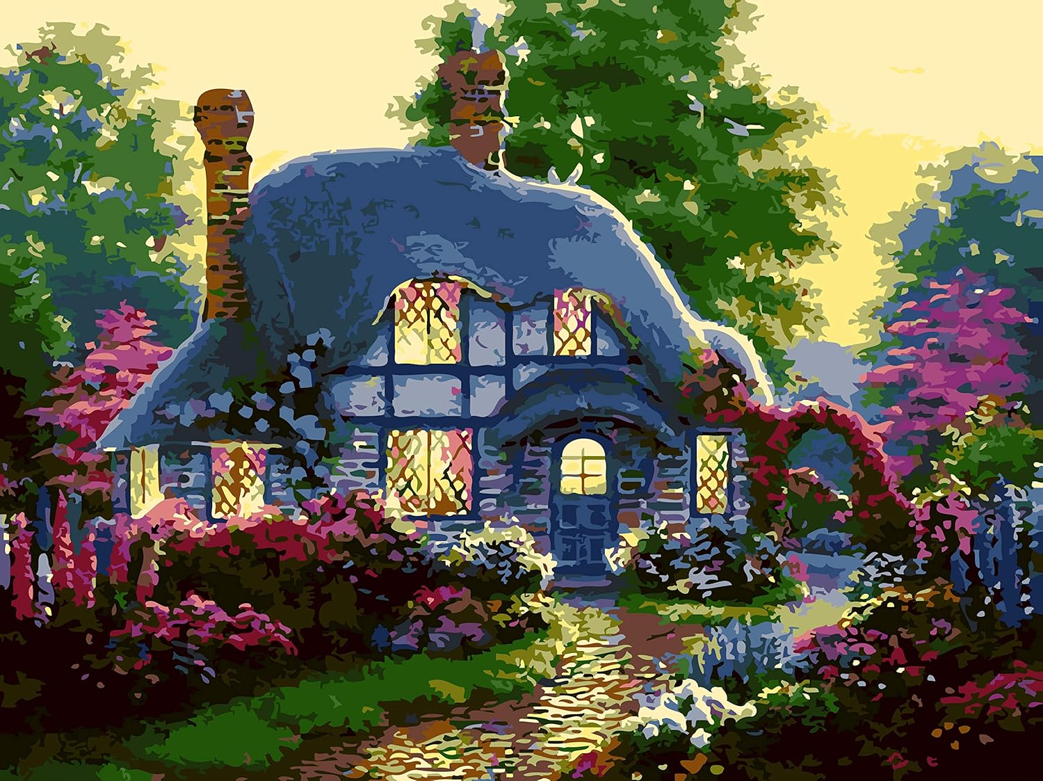 Rihe Paint by Numbers Kits DIY Oil Painting for Adults Kids