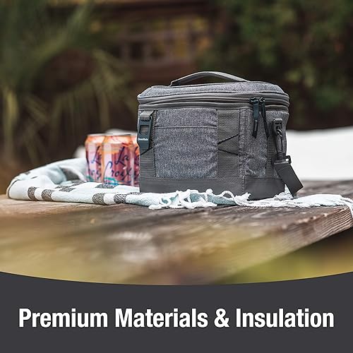 Miniatura 6 de CleverMade Bolsa térmica suave plegable  Bolsa térmica aislada para 18 latas a prueba de fugas con abridor de botellas y correa para el hombro para