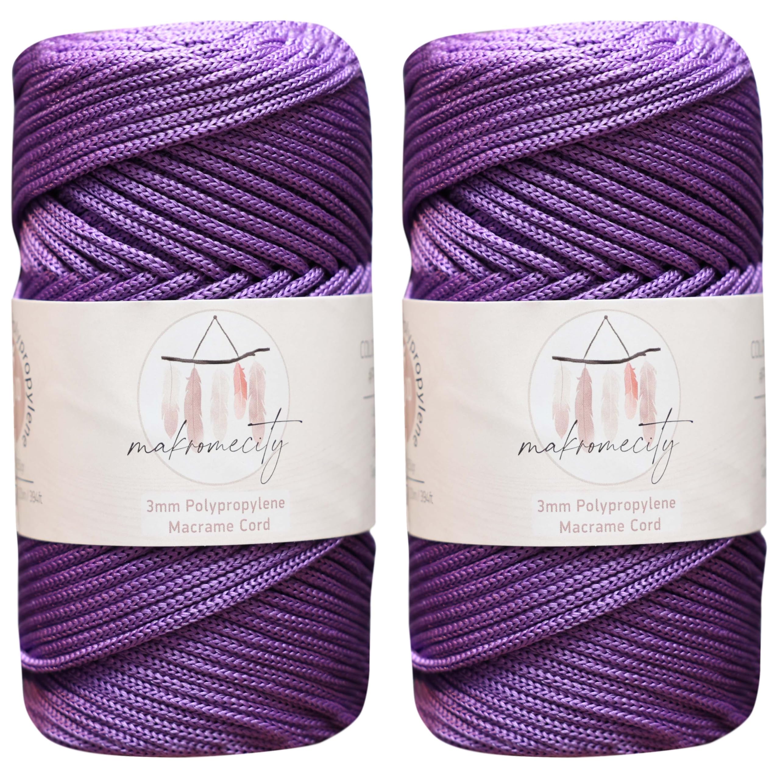 Cordon polyester macramé 3mm Makromecity haute résistance pour sous-plaque