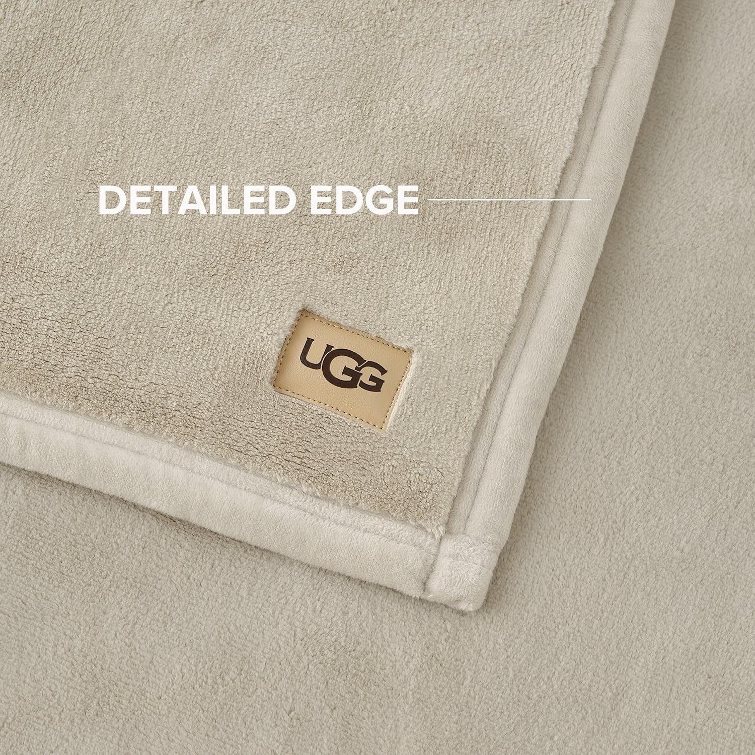 UGG Coco Plush Fleece Throw Blanket – Soft & Cozy Blanket for Couch, Bed & Sofa, Perfect for Home Decor, House Warming Gifts or Luxurious Birthday Gifts for Women, 50" x 70", Ivory Shoreline