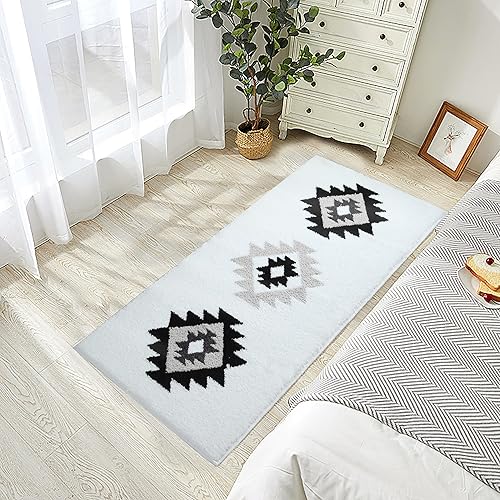 Miniatura 2 de Yancorp Alfombra de baño bohemia de 20 x 60 pulgadas, lavable, alfombra de pasillo antideslizante y absorbente, alfombra de baño con parte trasera
