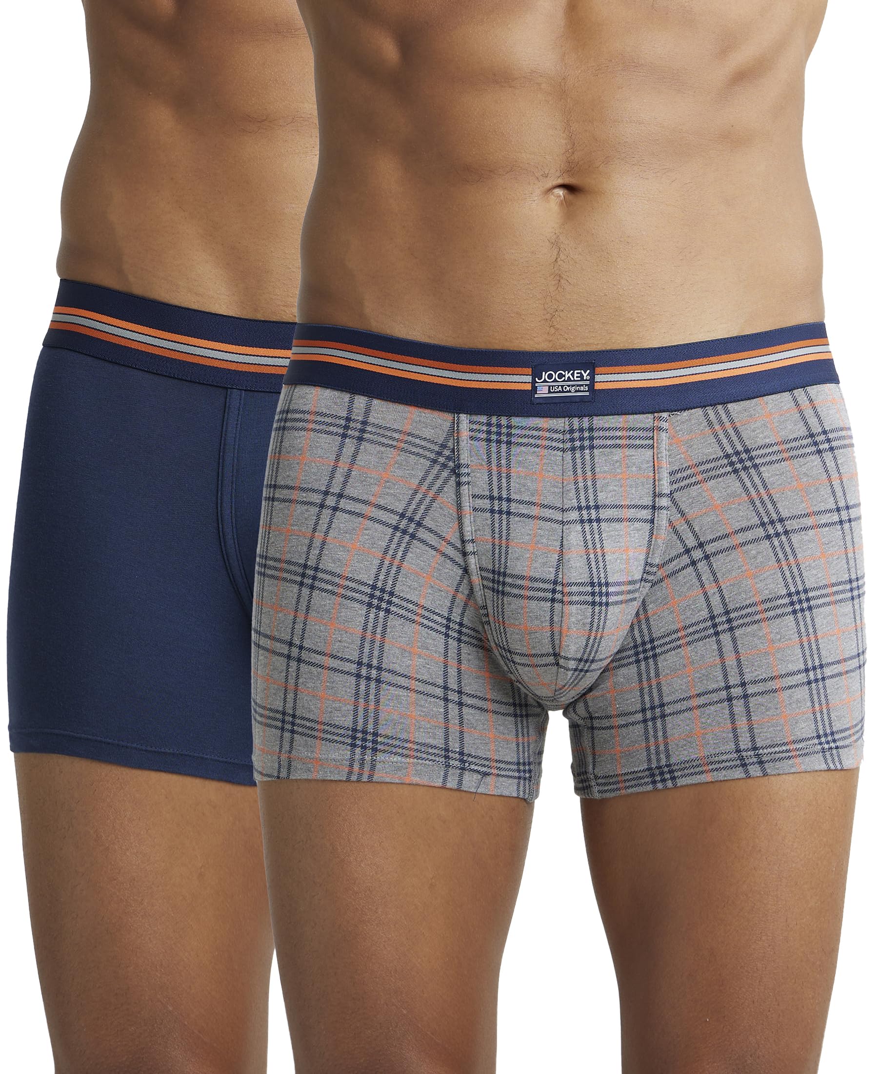 jockey UI21 Men's Super Combed Cotton Elastane Stretch Printed Trunk with Ultrasoft Waistband (Pack of 2_Colors & Prints May Vary)-picture-42