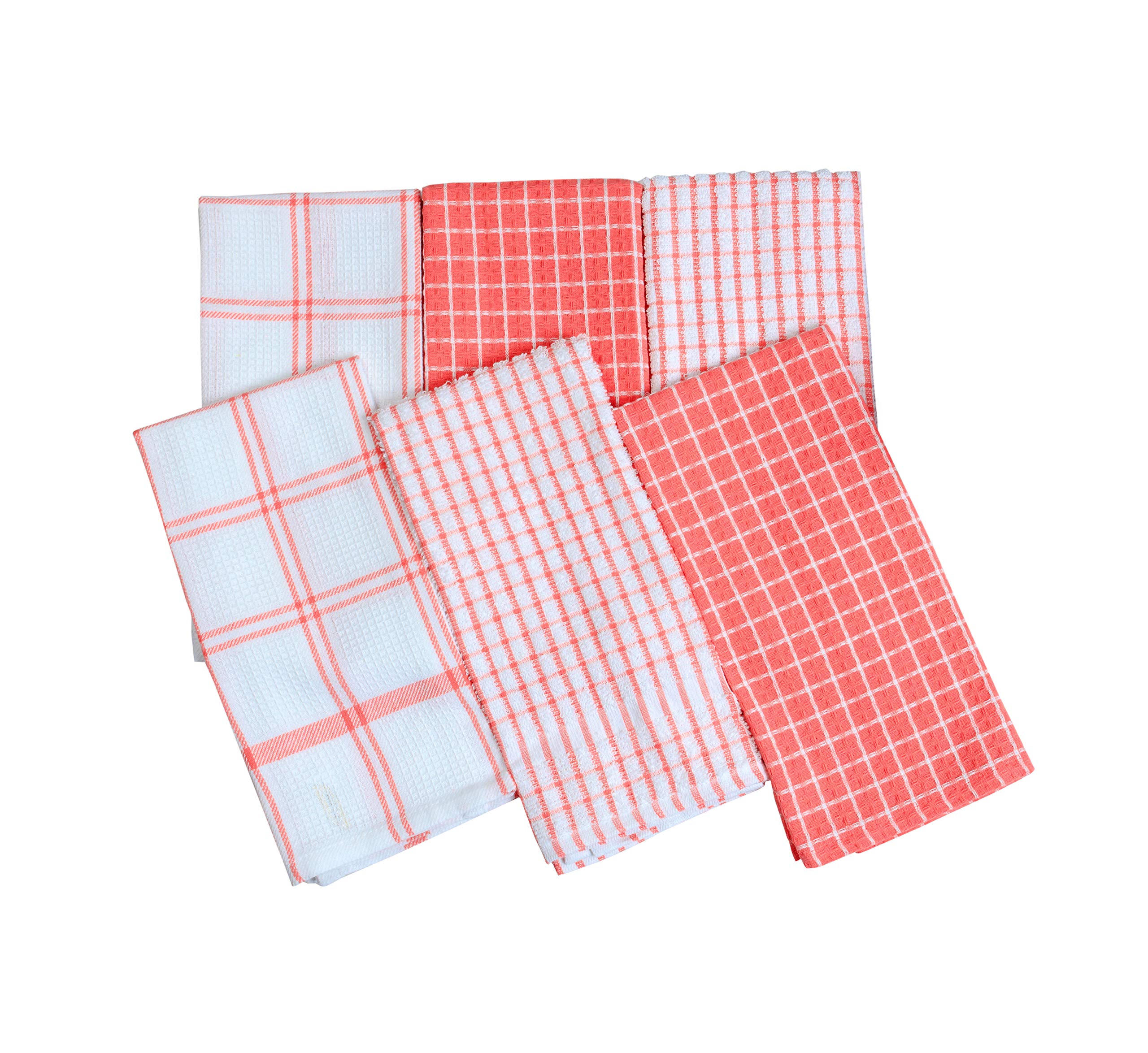 Pixel Home 6 Pieces Cotton 250 GSM Multi-Purpose Terry and Waffle Dish Cloths Kitchen Wiping Cleaning Towel (Set of 6, Multicolor) (B082926DYR) Amazon Price History, Amazon Price Tracker