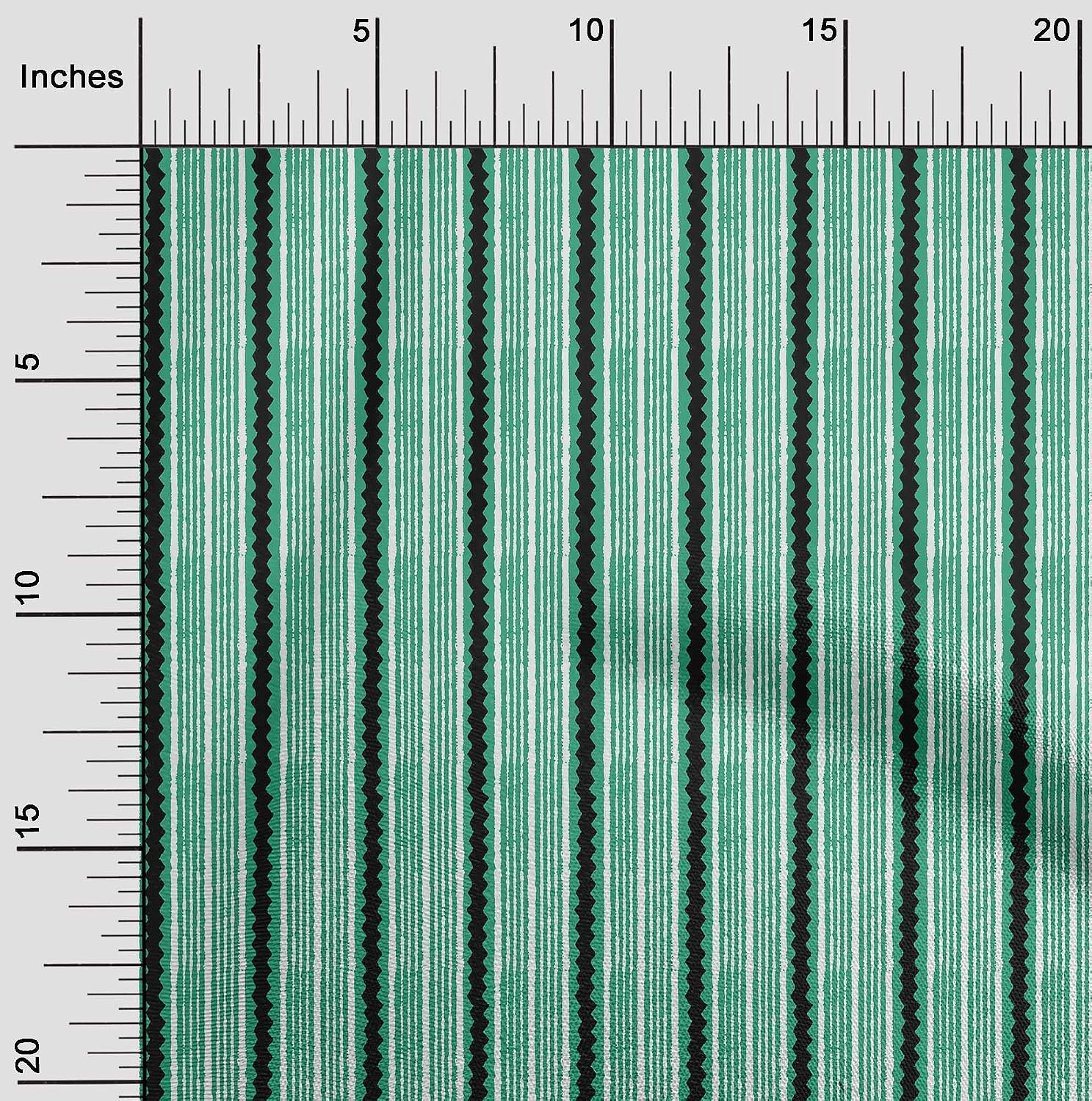 oneOone Cotton Flex Sea Green Fabric Block Sewing Fabric By The Yard Printed DIY Clothing Sewing Supplies 40 Inch Wide-Q0