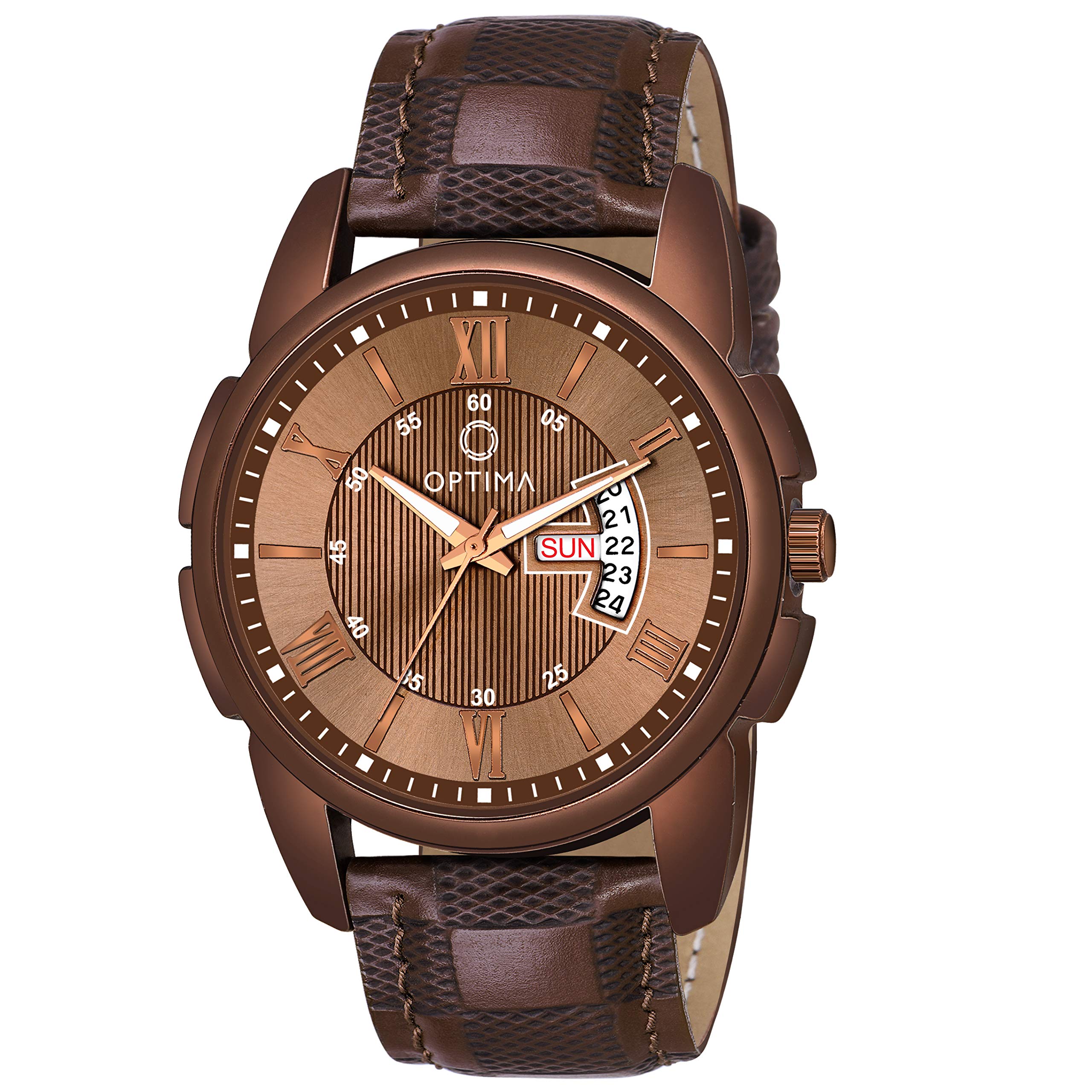 OPTIMA Watch Mens Fashion Water Resistant Sports Slim Analogue Quartz Stainless Steel Leather Watches Mens Bracelet (Brown) (B0822DM4SH) Amazon Price History, Amazon Price Tracker
