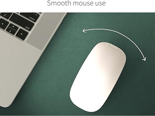 Miniatura 5 de RENMTURE Alfombrilla de mouse de doble cara, corcho natural y piel sintética, grande para oficina y trabajo en casa, protector de escritorio