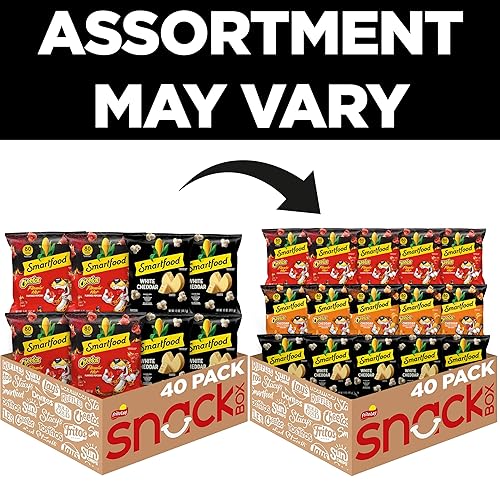 Miniatura 3 de Smartfood Palomitas de maíz, paquete surtido, cheddar blanco (White Cheddar) y picantes (Flamin' Hot), 0.5 onzas, paquete de 40