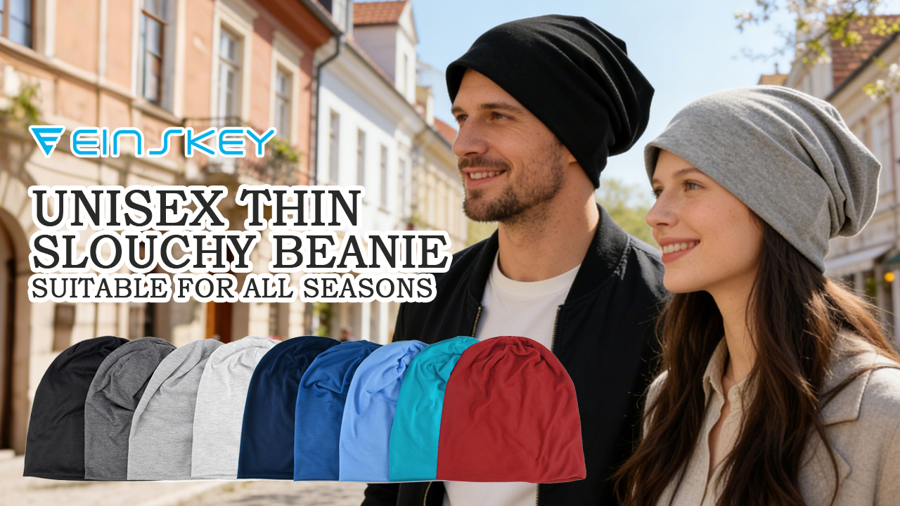 EINSKEY Lightweight Slouchy Beanie for Men Women, Oversize Thin
