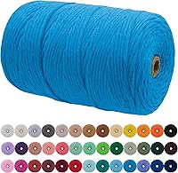 Vista 23 de JeogYong Cordón de macramé de un solo hilo 1mm x 426 yardas (1279 pies) Cuerda de algodón suave Hilo de macramé de 1 mm, suministros de macramé