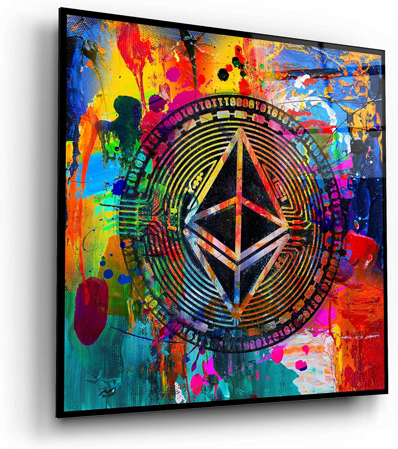 Epic Art 'Eth Ethereum Crypto In Color Portfolio, Acrylic Glass Wall Art, 12"x12"