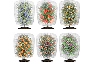 Garden Netting, 6 Pcs Elastic Mesh Insect Barrier with Drawstring