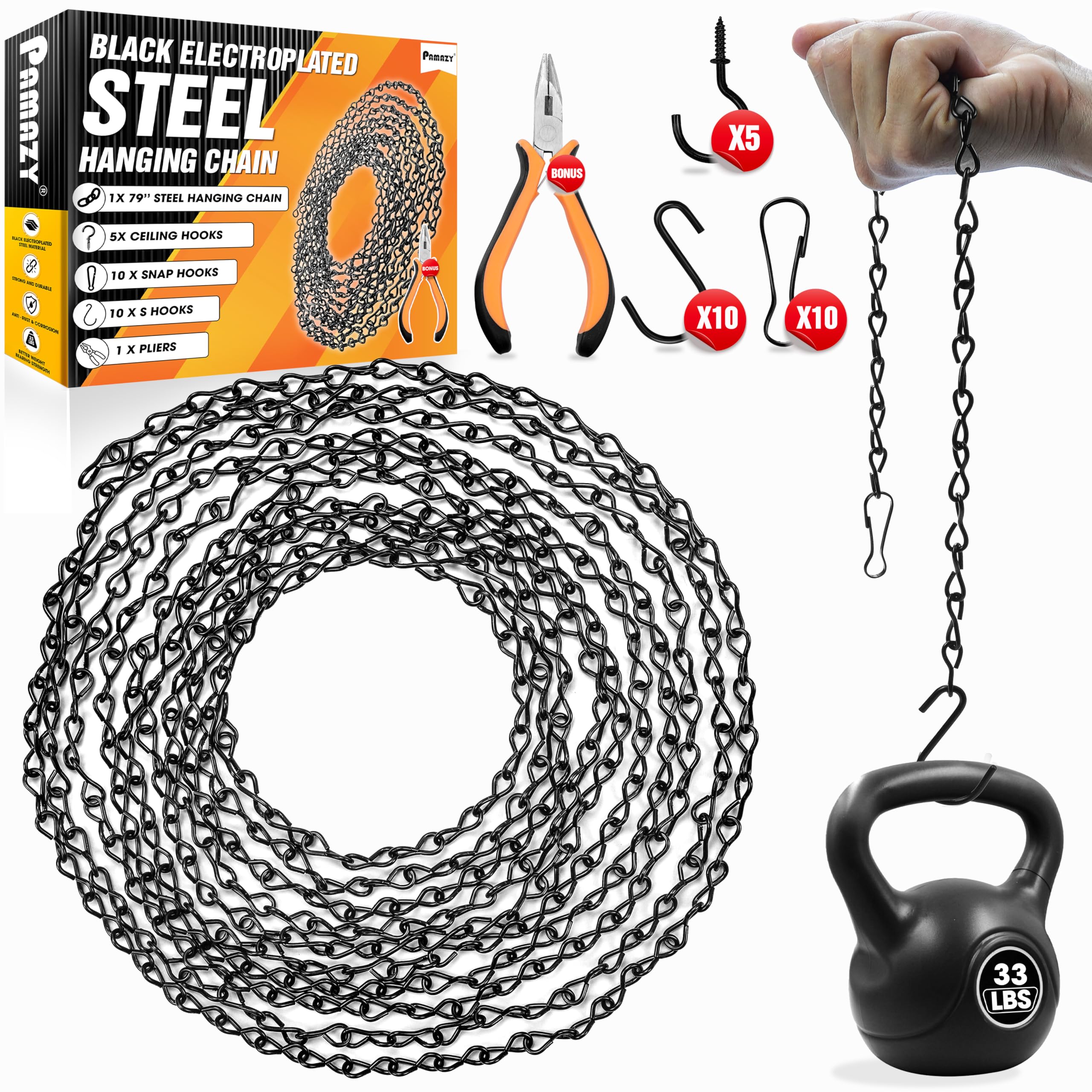 PAMAZY 79-Inch Hanging Chain Kit
