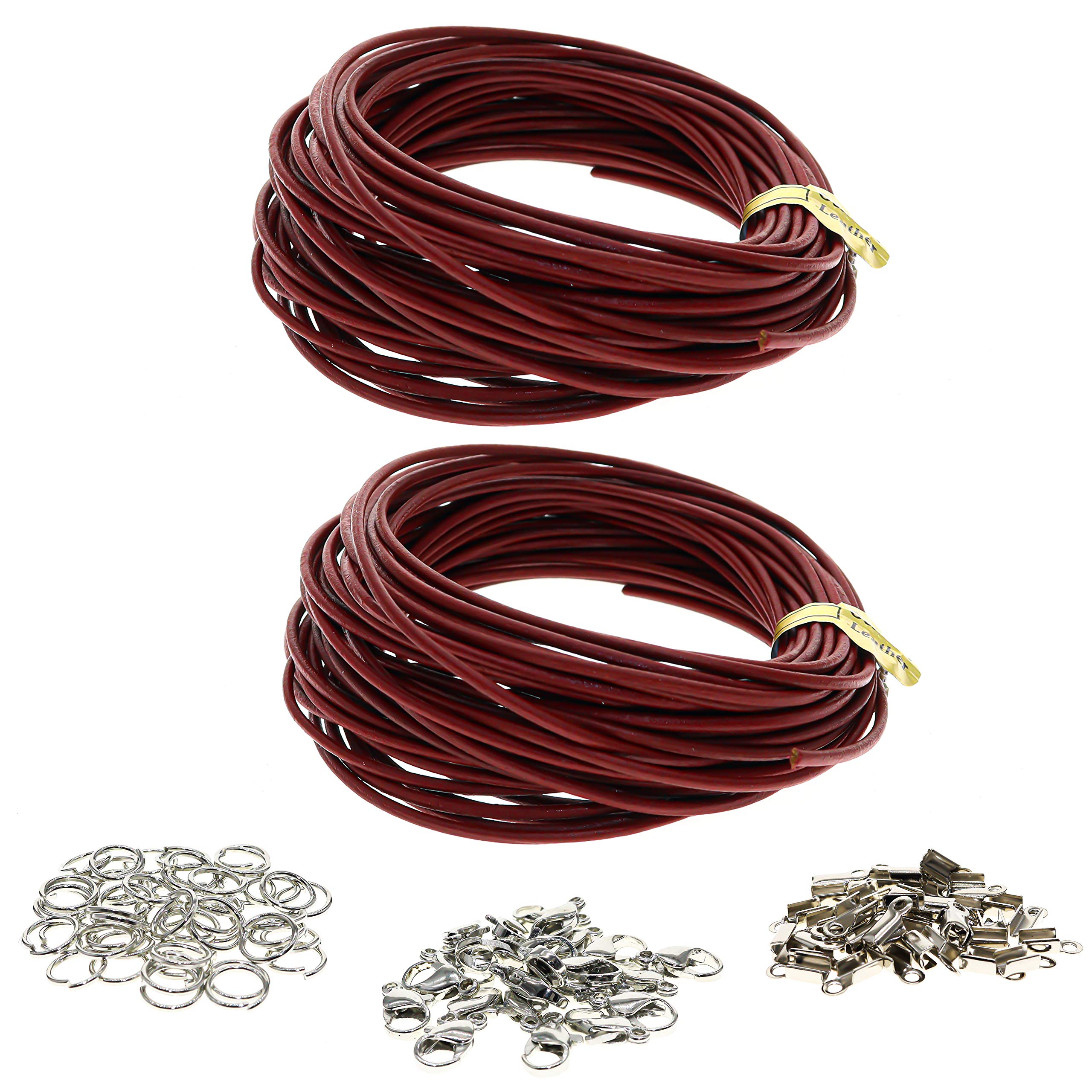 Genuine Leather Cord For Jewelry Making - 2mm Navy Blue 10 Meter Spool