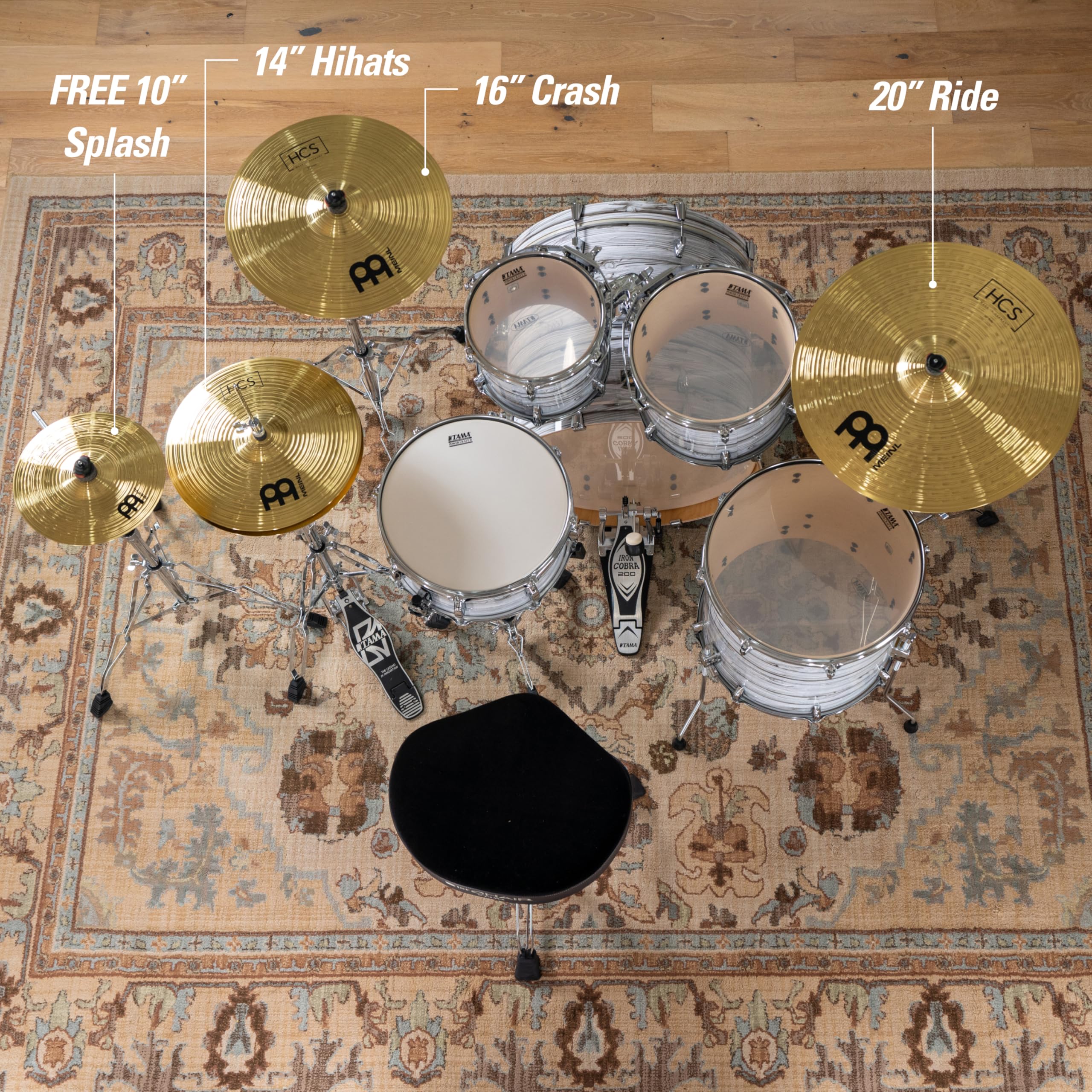 Meinl HCS Cymbal Set Special Edition with free Splash - Zestaw talerzy