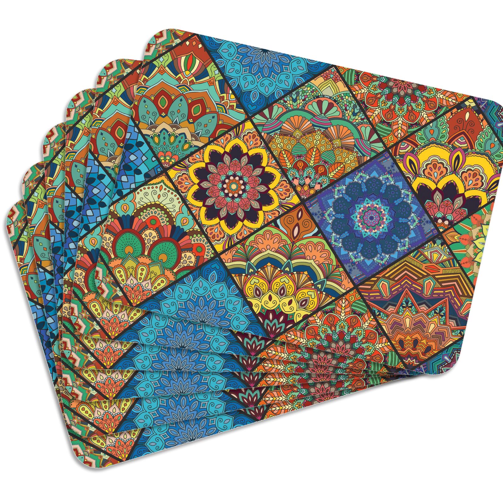 VELORA H&L Platzsets Kork - Tischsets 30 x 40 cm, Abwaschbar, rutschfest und Hitzebeständig bis 100°C, Dekorative Tischunterlagen für Küche und Esszimmer