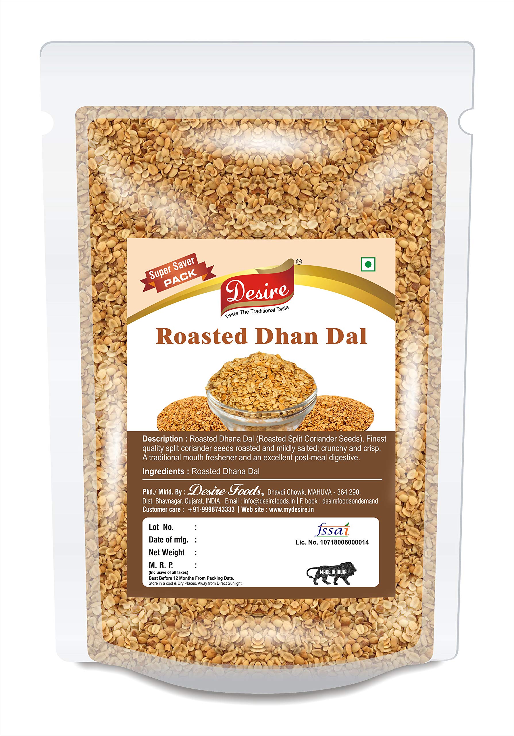 Desire Roasted Dhana Dal (Roasted Split Coriander Seeds) 1 Kg (B08122HMKQ) Amazon Price History, Amazon Price Tracker