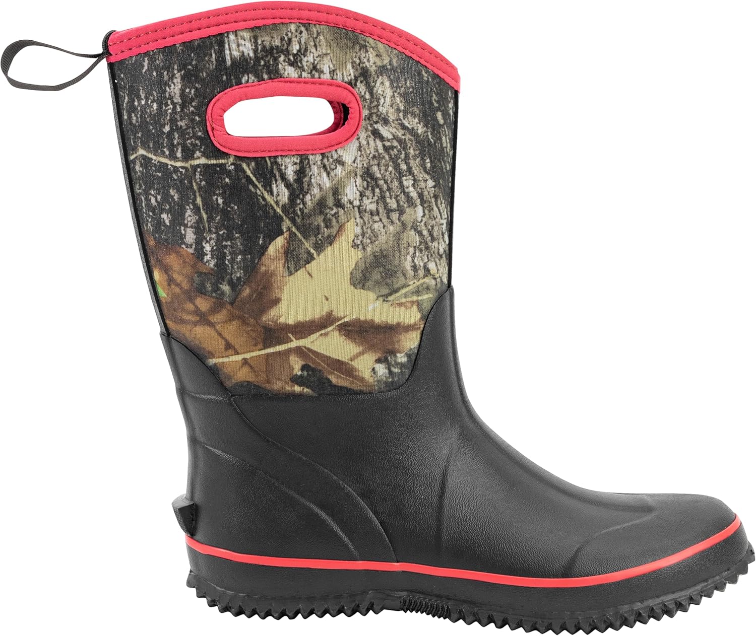 Ubon Rain Boots for Women Waterproof, Insulated Neoprene Rubber Boots Mid Calf, Pull On Mud Boots Gardening Farm Barn Shoes