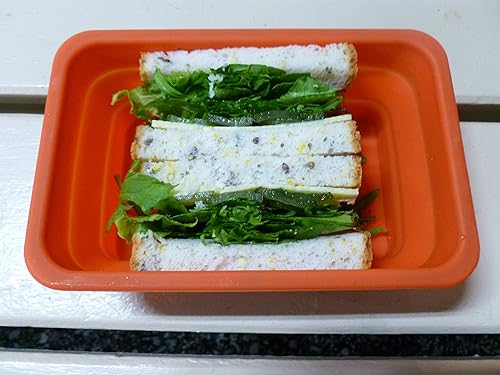 Miniatura 6 de Lonchera plegable de silicona apta para horno y microondas, molde para pasteles, recipiente de alimentos con tapa de silicona, hornea, cocina,