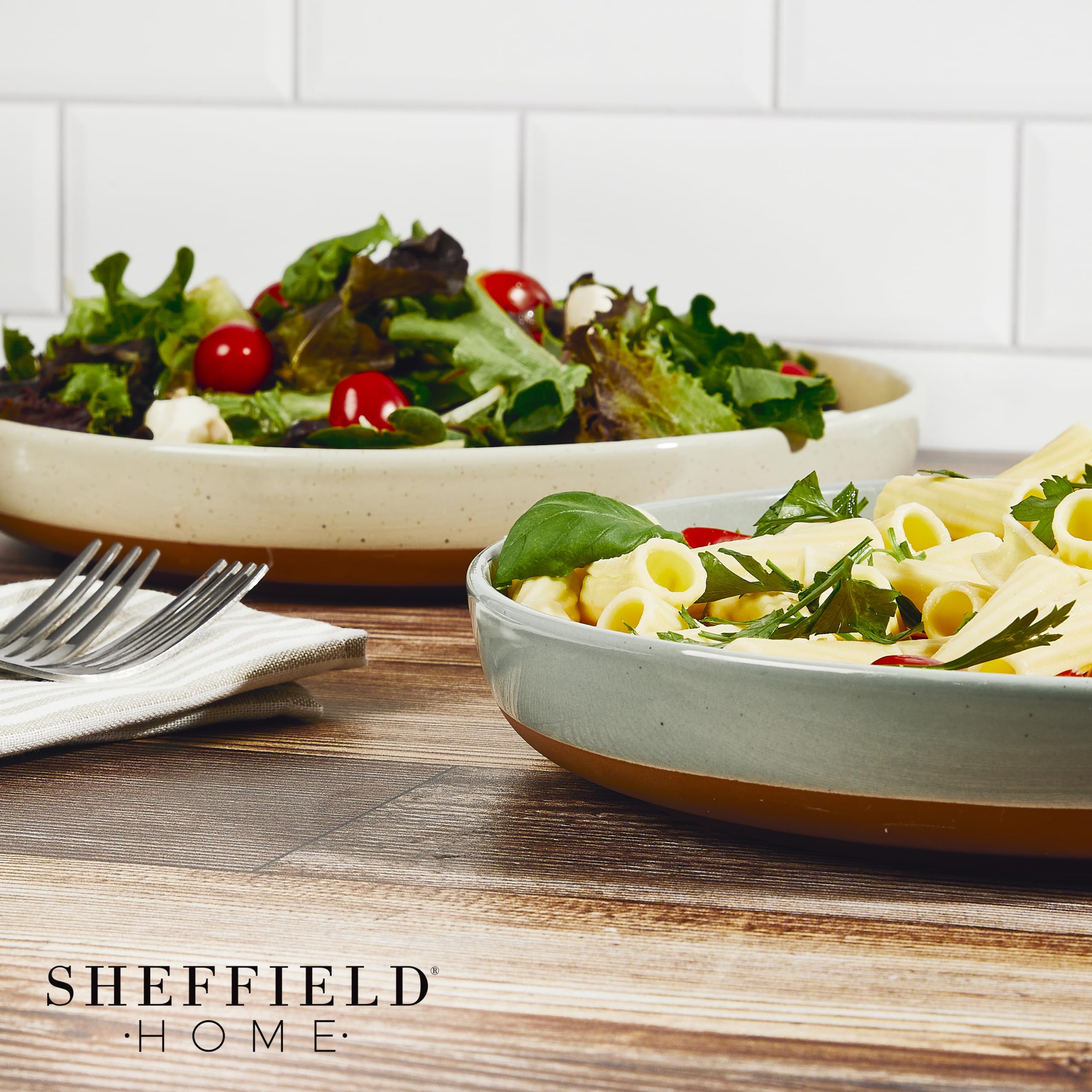Sheffield Home, Juego de vajilla premium de 35 onzas, colección de 4 piezas, apto para lavavajillas y microondas, platos elegantes y duraderos, cuencos, perfectos para cenas diarias y ocasiones