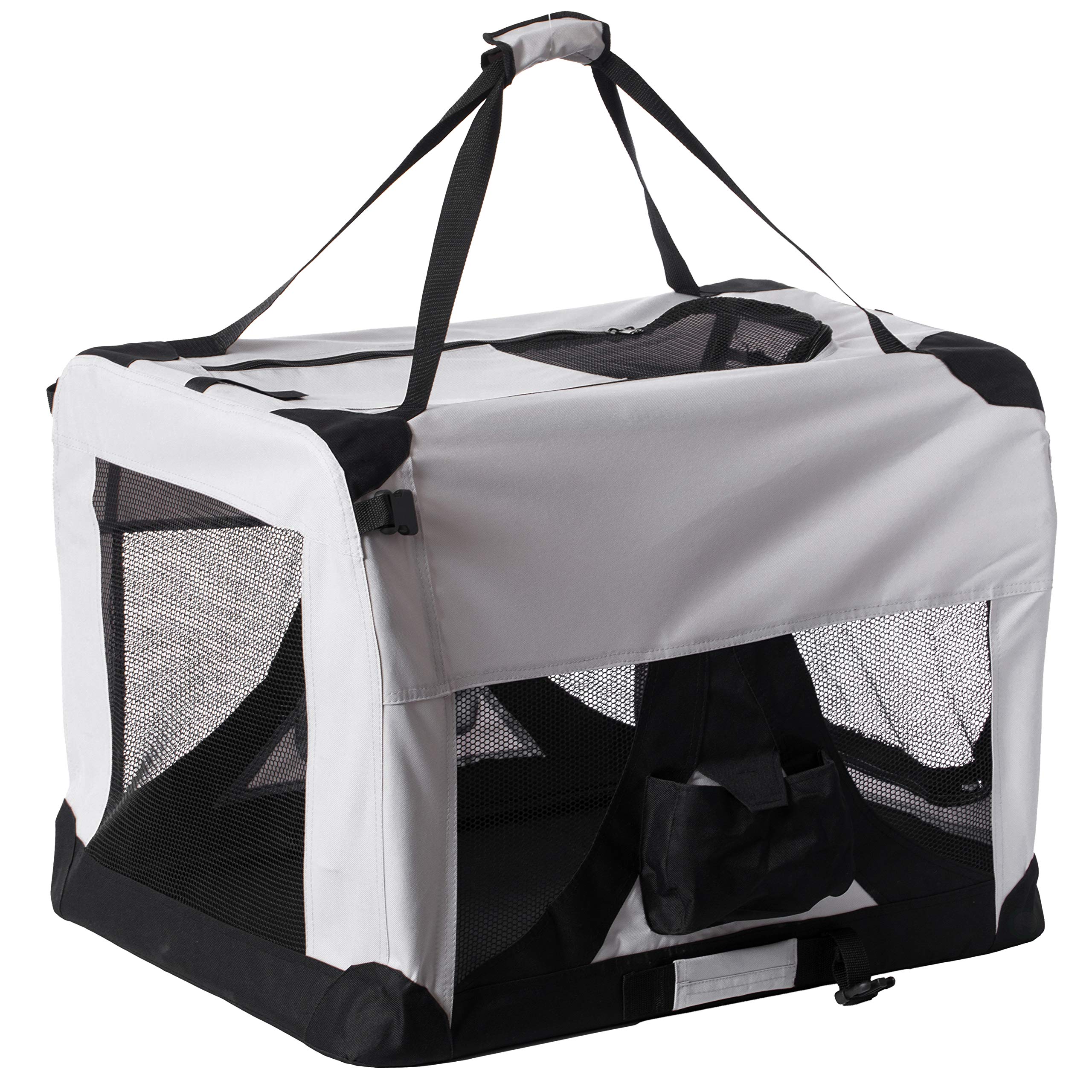 Soft-Sided Mesh Foldable Pet Travel Carrier, Pet Bag for Dogs and Cats, Large