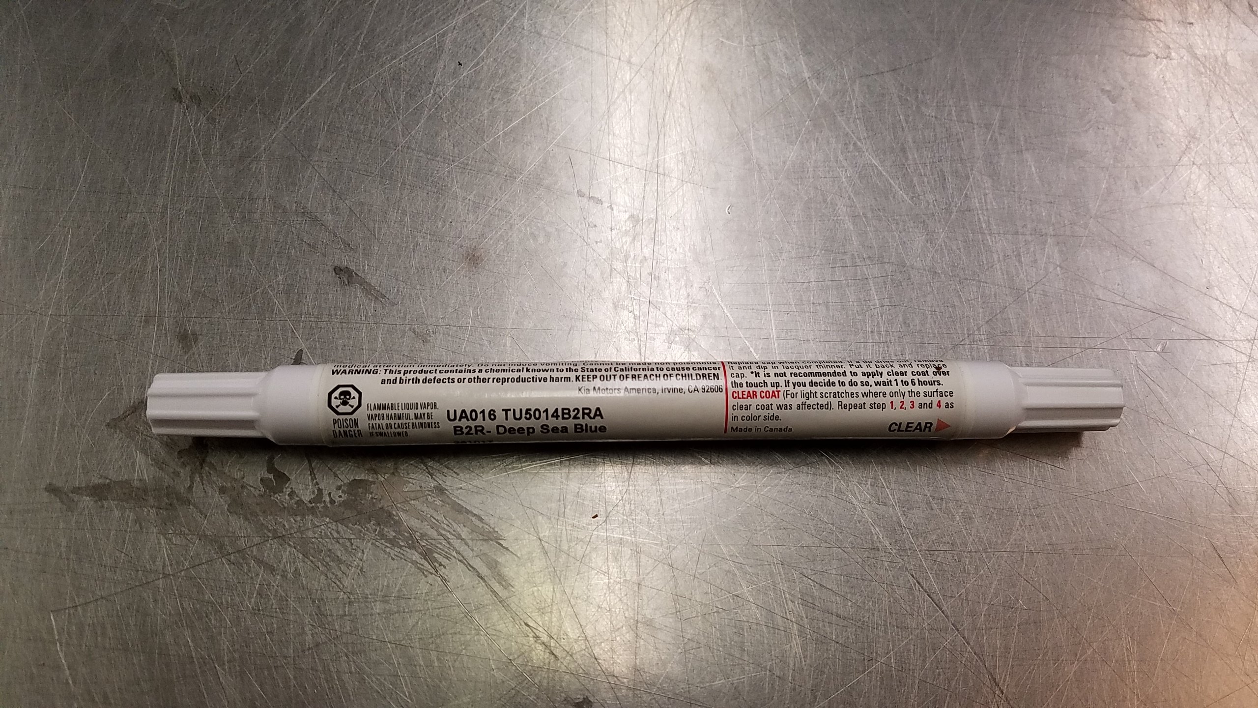 Kia OEM Touch-Up Paint + Clear Coat DEEP SEA Blue Color Code B2R