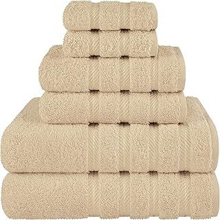 American Soft Linen Luxury 6 Piece Towel Set, 2 Bath Towels 2 Hand Towel...