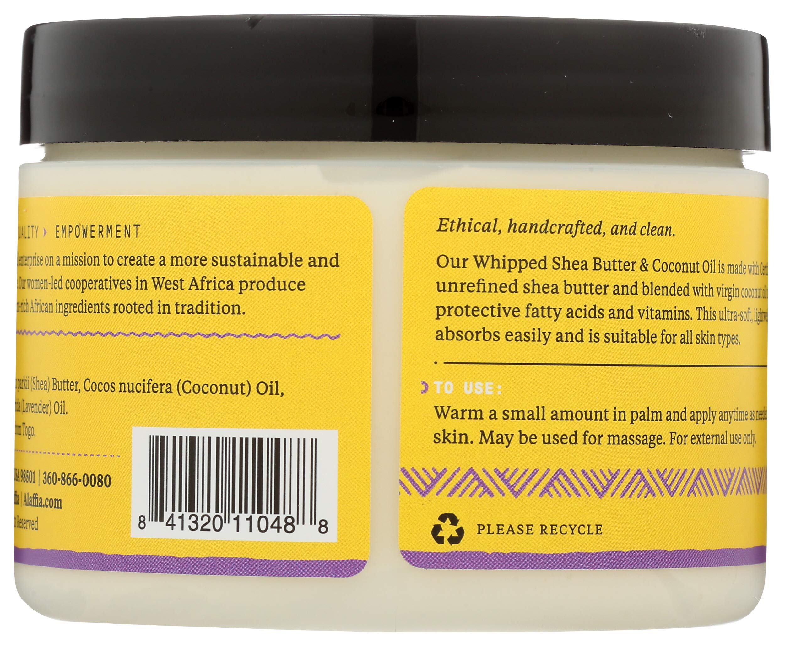 Alaffia, Coconut Oil Whipped Shea Butter Wild Lavender, 4 Ounce thumbnail 3