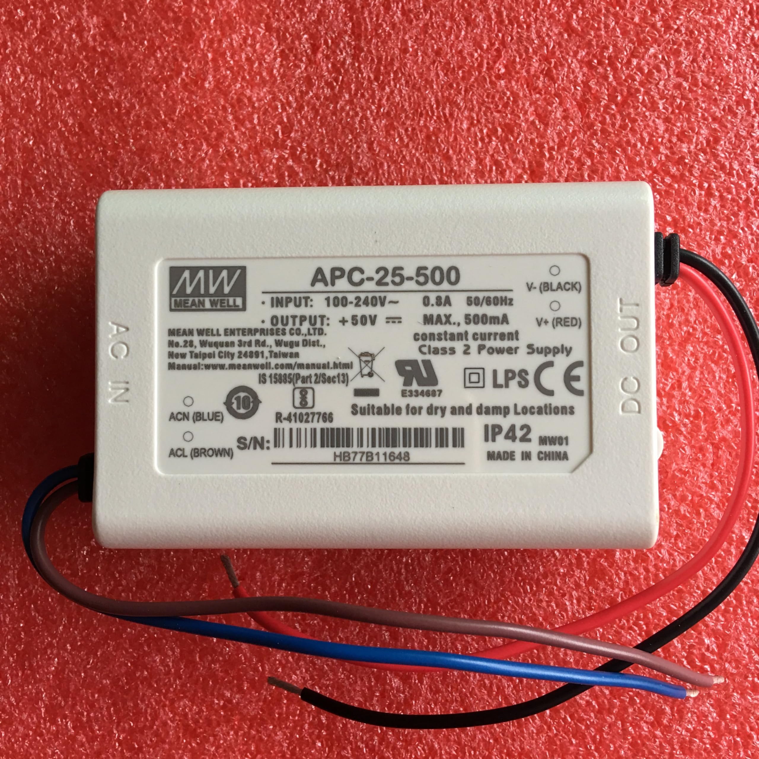 Mean Well APC-25-700 25.2W Single Output Switching Power Supply APC-25 700mA