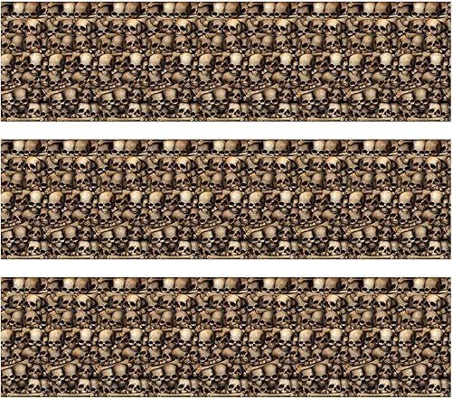 Beistle Telones de fondo de pared para catacumbas, 4 x 30 pies, 3 piezas, decoraciones de Halloween de calaveras y huesos Beistle Telones de fondo de pared para catacumbas, 4 x 30 pies, 3 piezas, decoraciones de Halloween de calaveras y huesos