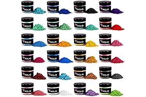 Rolio Premium Mica Powder for Paint Tint Colorant - Original 24-Jar Set