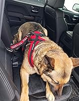 Vista 5 de ActiveDogs - Conector de cinturón de seguridad bordado de 15 pulgadas para perro, de alta visibilidad, dos tonos con correa de grado militar