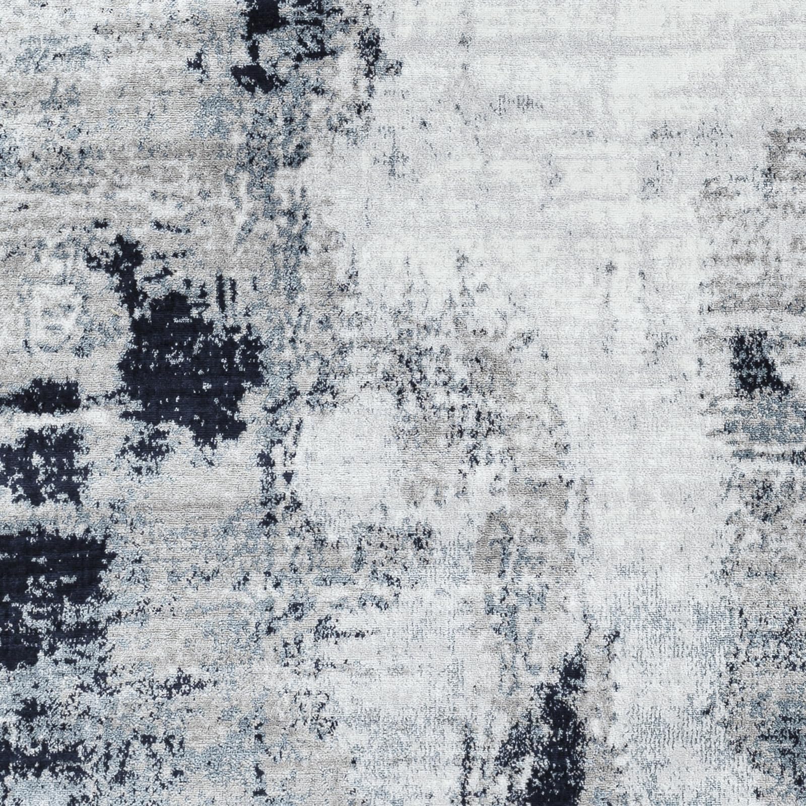 Livabliss Giulia Astratto Rectangle Tappeto | Azzurro cielo, Azzurro inchiostro, Carbone | 120x170cm | Soggiorno e Camera da Letto | Tessuto a Macchina Poliestere
