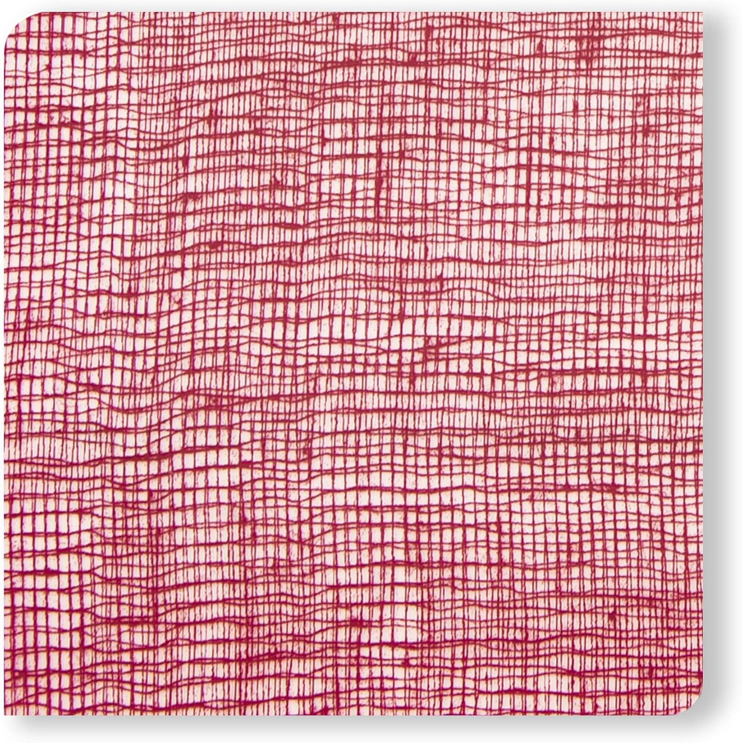 Bіg Sаlе modern-twist Coasters 100% Food-Grade Silicone, Waterproof and Reusable, Linen - Cranberry, Set of 4 (Model: Linen Print Set of 4)