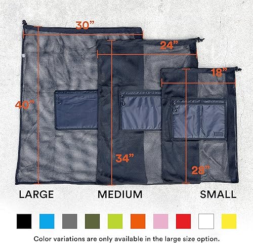 Miniatura 3 de Fitdom Bolsa de malla extra grande y resistente. Lo mejor para pelota de fútbol, deportes acuáticos, ropa de playa, equipos de natación. Correa de